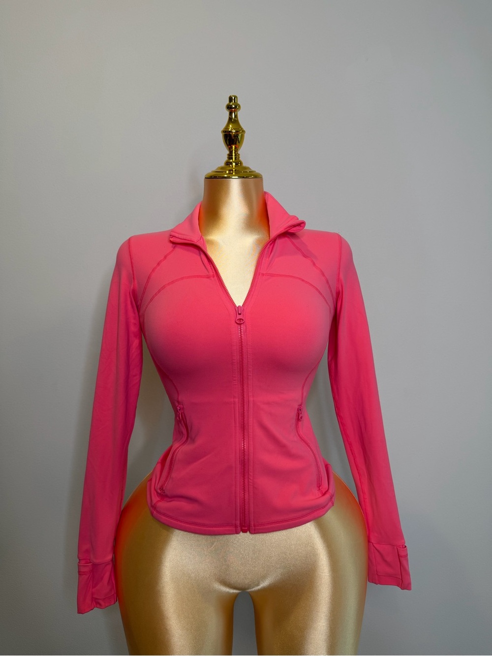 GLOWMODE Hot Pink Sculpting Full Zip Workout Jacket